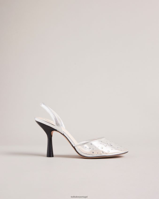 sapato Ted Baker larlar slingback salto diamante claro mulheres 8X6HDF845